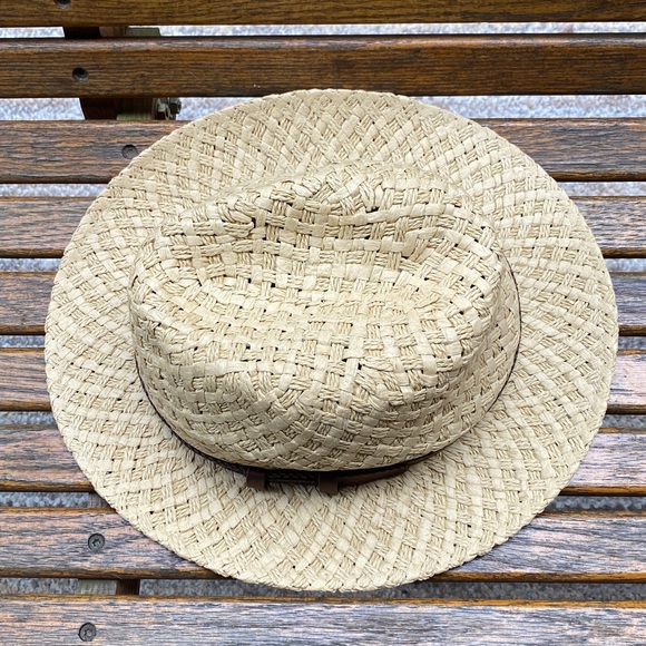 RedHead Straw Hat with Dark Brown Leather Band - Picture 7 of 10